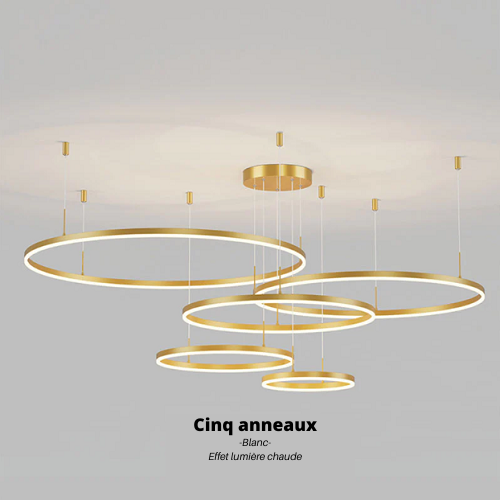 Arisha Lampe Suspendue LED  Forme Anneaux