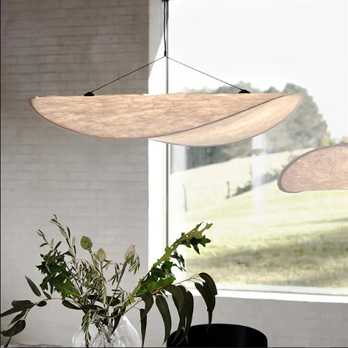 Ireine Lampe Suspension, Métal & Soie artificielle